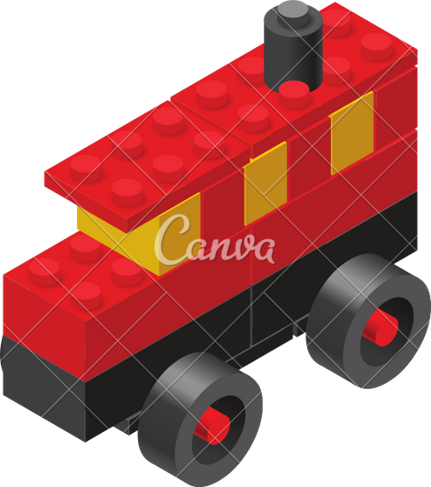 Lego Clipart Isometric - Canva (487x550)