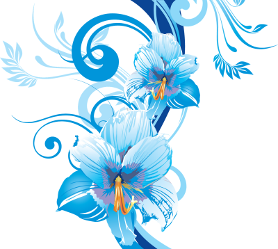 Blue Flower Vectors Various Desings Pictures Png Images - Flowers Blue Vector Png (400x358)