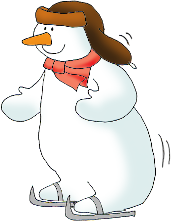 Drinking Snow Man Clipart, Snowman Clip Art Of Skating - The Snowman (378x552)