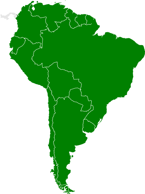 This Image Rendered As Png In Other Widths - South America Map Png (500x670)