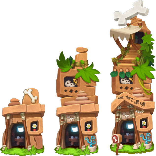 Dinosaur House Cromagnon House Level 1to3 - Cromagnon Houses (640x632)