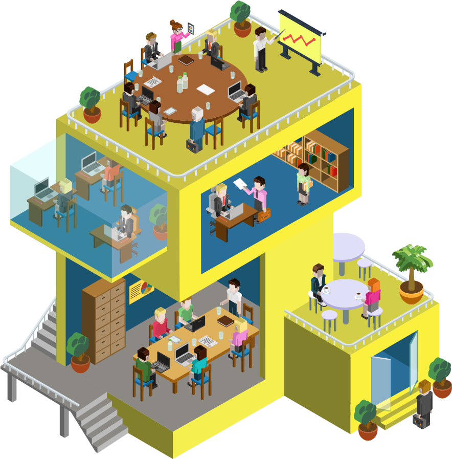 Isometric Projection Apartment Infographic Illustration - Infographic Isometric (1000x1000)
