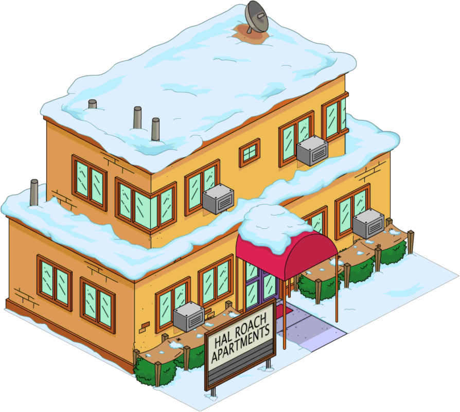 Tapped Out Hal Roach Apartments Game Files - Christmas Update The Simpsons Tapped Out (894x801)