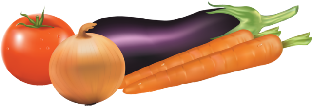 Great Clip Art Of Vegetables - Vegetables Vector Free (639x247)