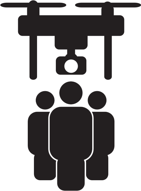 Drone Icon Design Free People Watch Out Distance Safe - Drone Clipart Png (700x700)