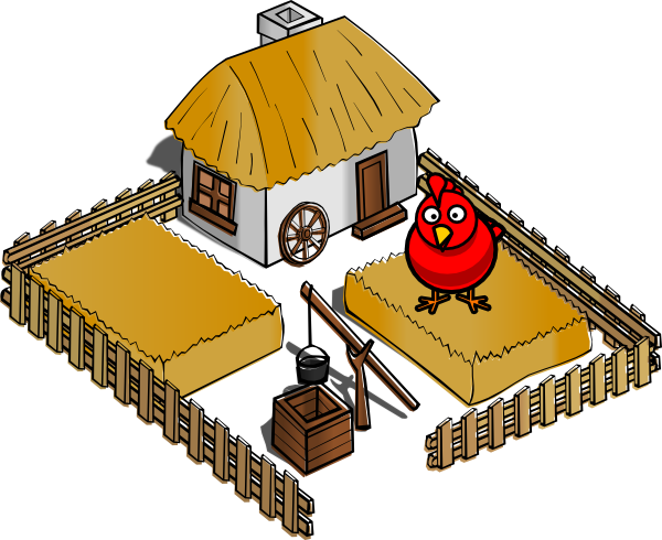 Chicken Farm Clipart - Poultry Farm Clipart (600x490)