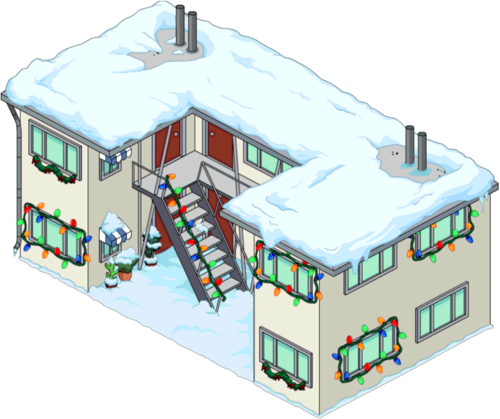 Christmas Krabappel Apartment Snow Menu - Simpsons Tapped Out House Christmas (702x588)