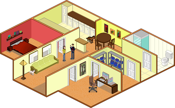 Pixel Apartment By Xfak7or - Pixel Apartment (608x374)