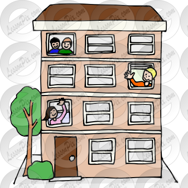 Picture For Classroom Therapy Use Great Apartment Clipart - Live In Apartment Clipart (380x380)