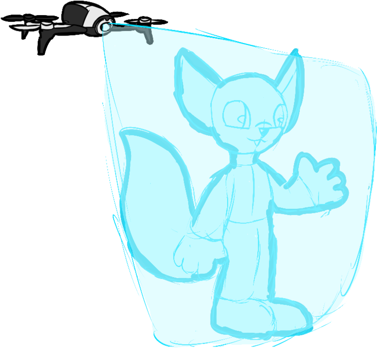 Drone Hologram By Xelaalex - Cartoon (894x894)