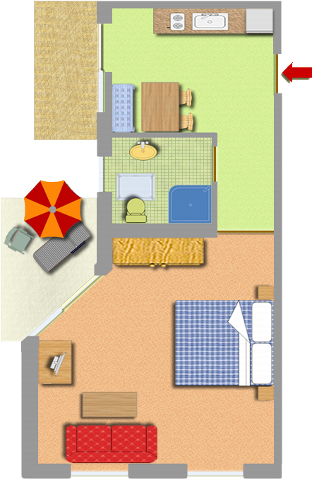 Floor Plan Of The Apartment - Floor Plan (760x729)