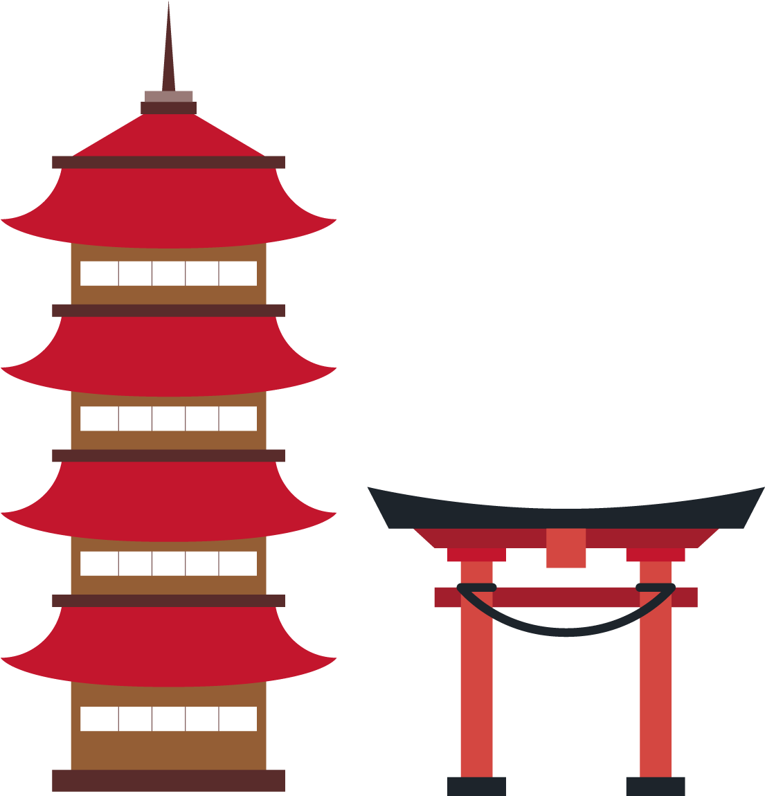 Japan Shinto Shrine Template Icon - Japanese Template Png (1200x1200)