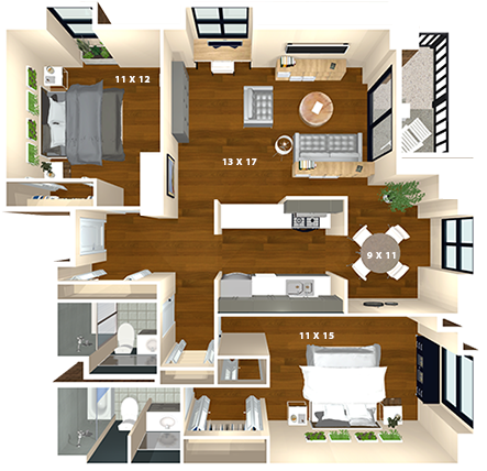 Luxury Apartment Homes For Rent At Evanston Place Apartments - Evanston Place Apartments (500x500)