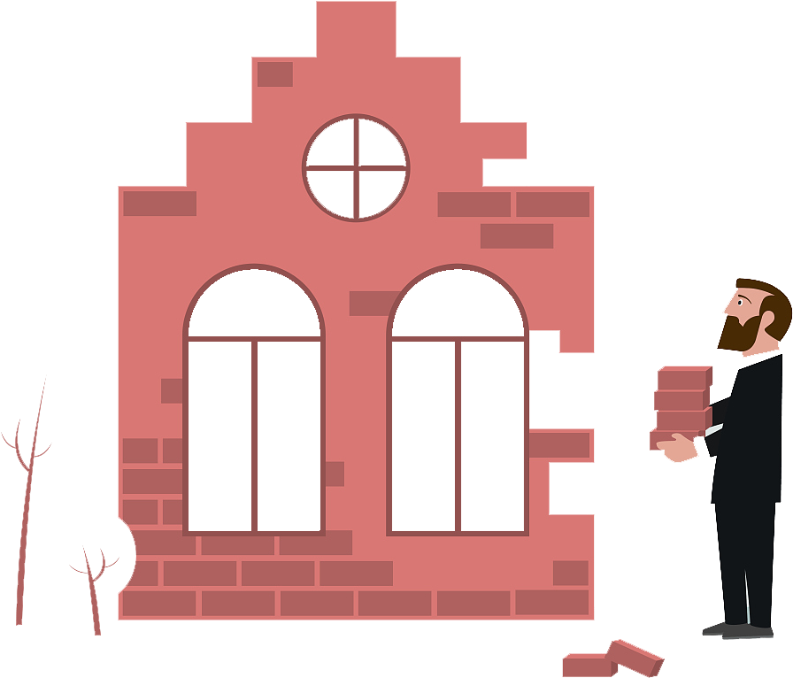 Brick Architecture Wall Illustration - Brick Architecture Wall Illustration (1024x1022)