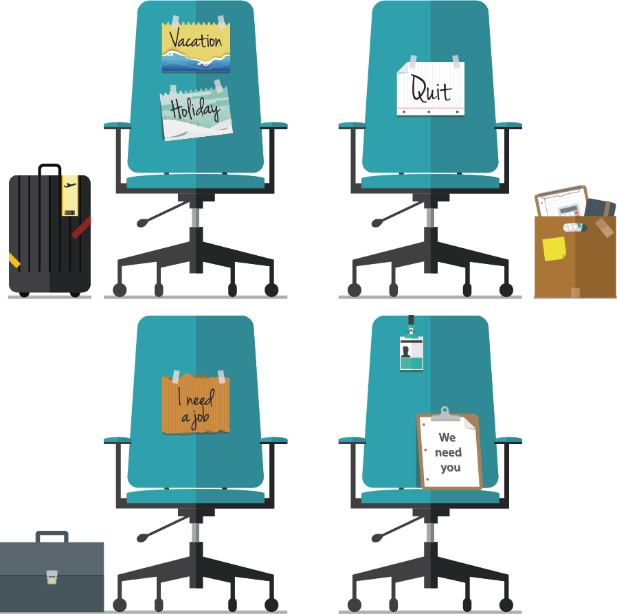 Office Chair Flat Design Apartment - Design (898x893)