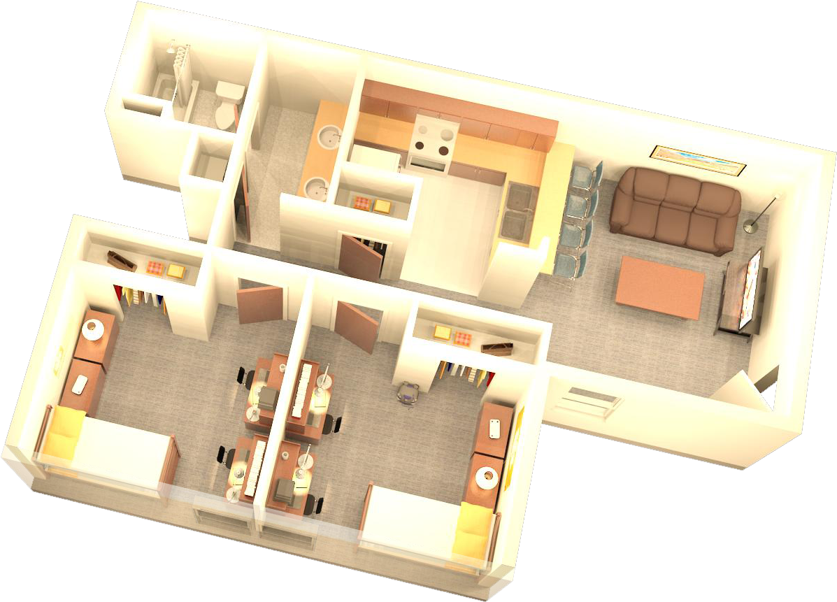 Barefoot Properties Central Sc One Bedroom Apartments - Clemson (1258x867)
