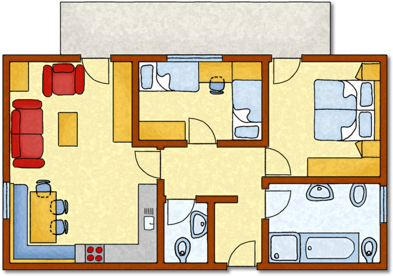 70 M² For 2 To 6 Persons - Olang (791x600)