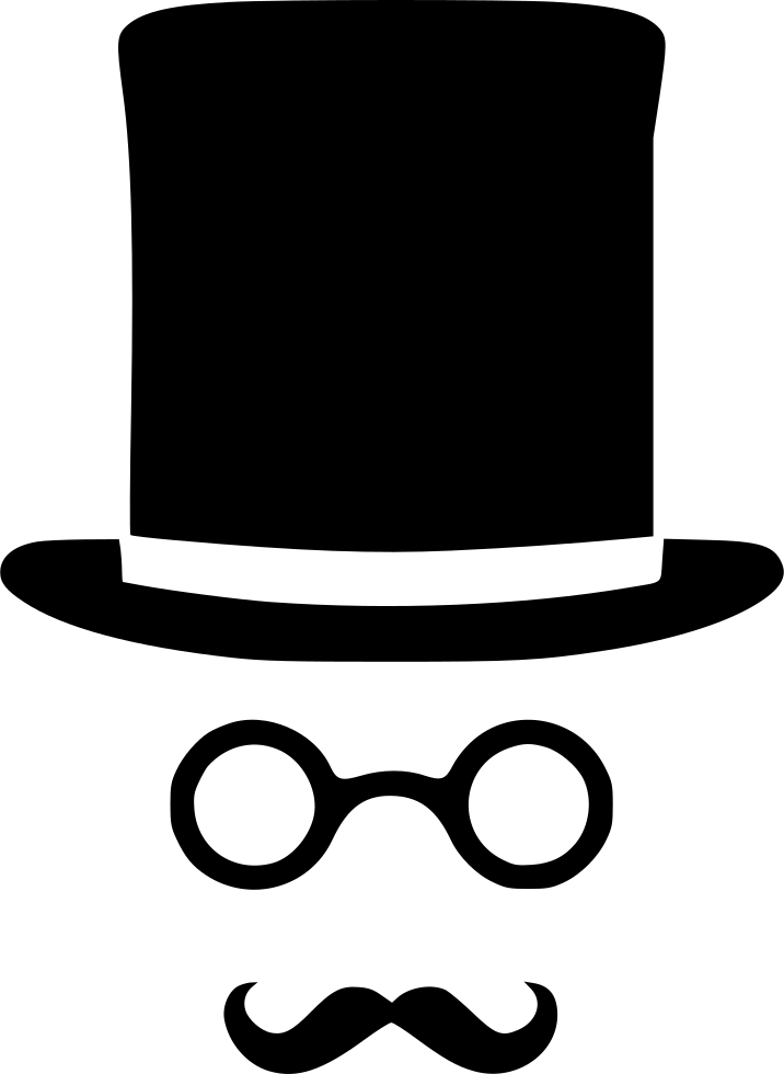 Cylinder Glasses Mustache Gentleman Comments - Hat (716x980)