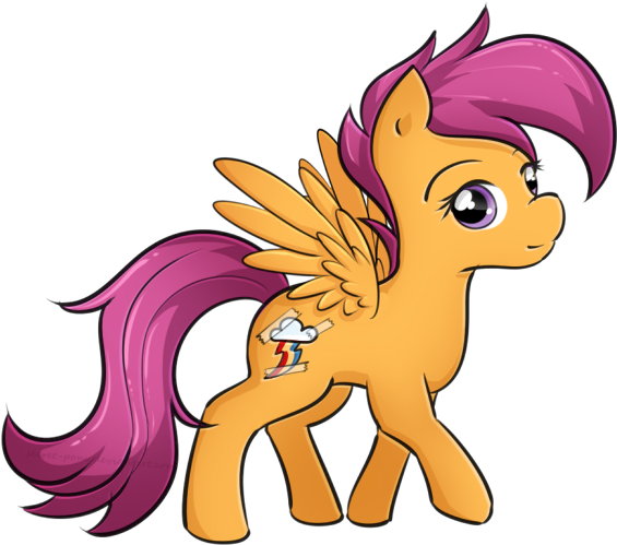 Scootaloo's Cutie Mark By Secret-pony - Mlp Scootaloo Cutie Mark (597x518)