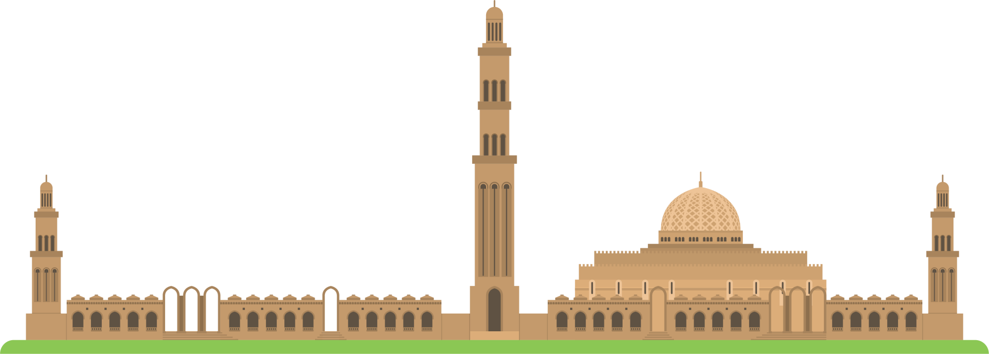 Oman Building Architecture Icon - Church (2000x717)