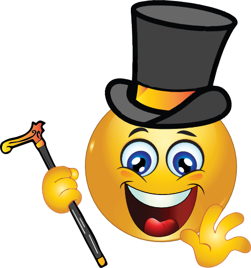 Gentleman Smiley Emoticon Clipart - Smiley (512x547)