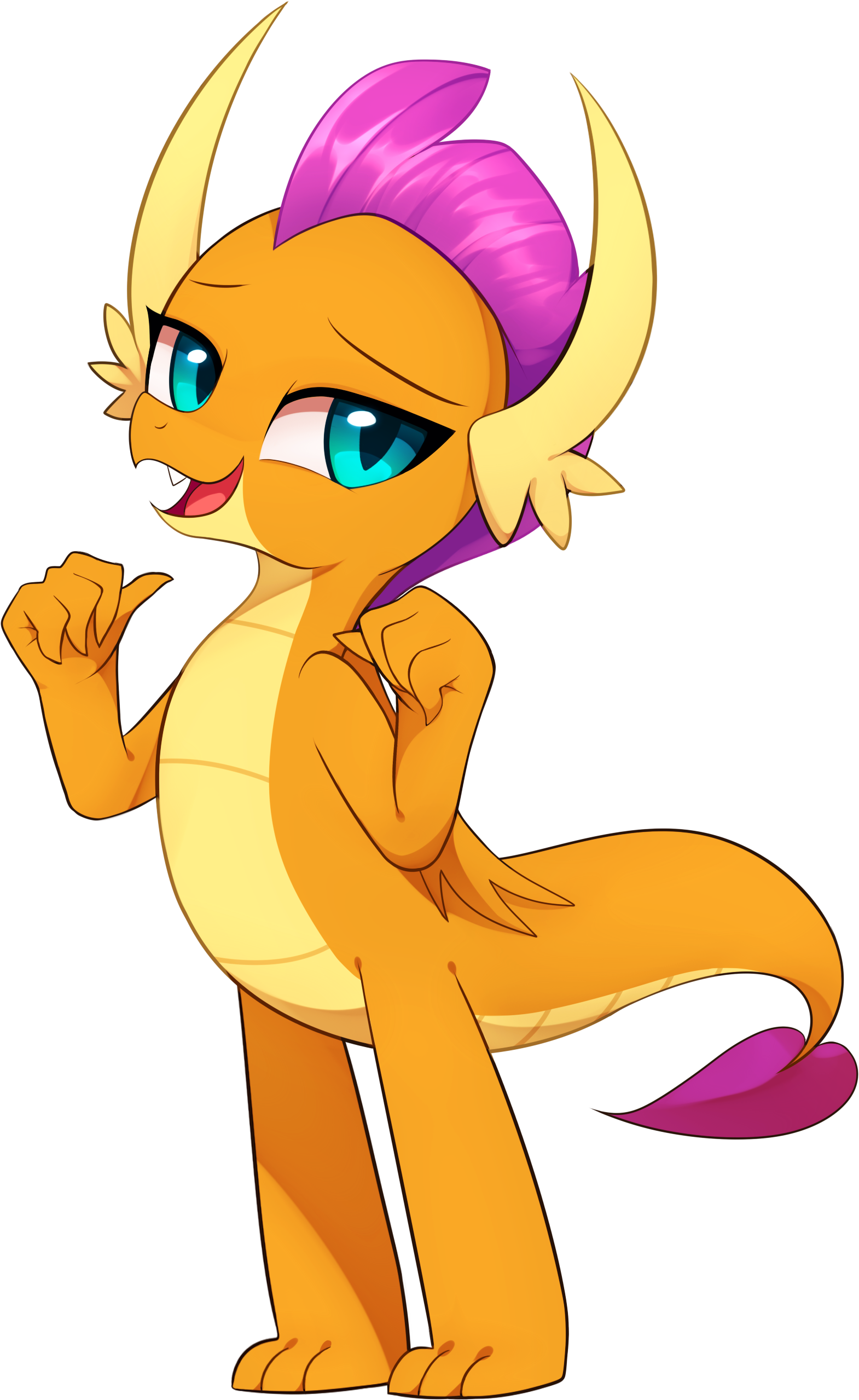 Applejack Pony Lion Mammal Yellow Cartoon Vertebrate - My Little Pony Smolder (1849x2620)