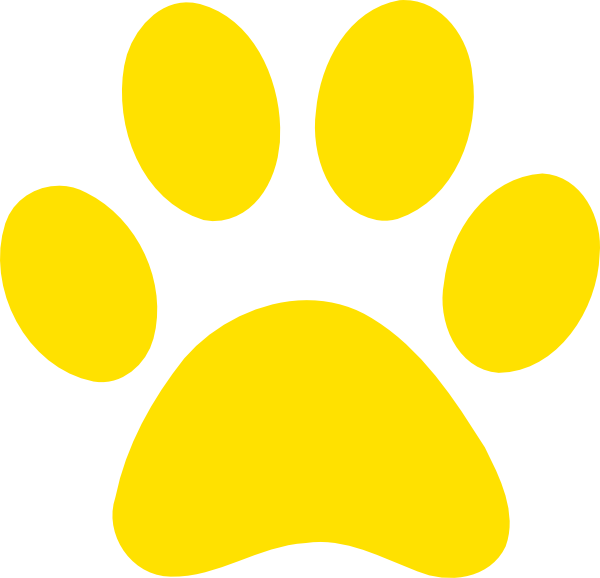 Yellow Paw Print Yellow Paw Print Clip Art At Clker - Yellow Paw Patrol Paw Prints (728x701)