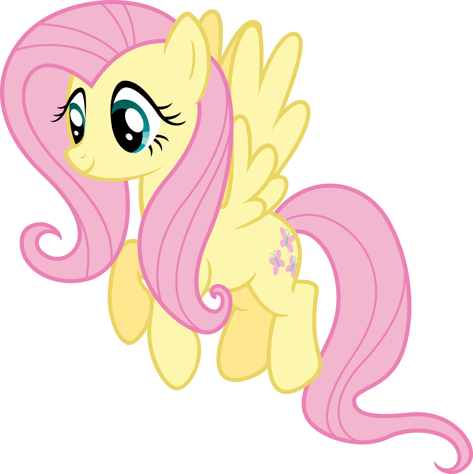My Little Pony Friendship Is Magic Fluttershy Flying - My Little Pony Fluttershy (1600x1604)