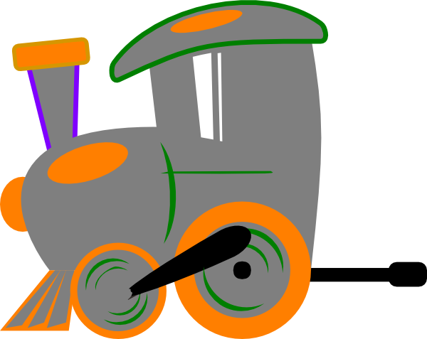 Gray Train Clipart (600x477)