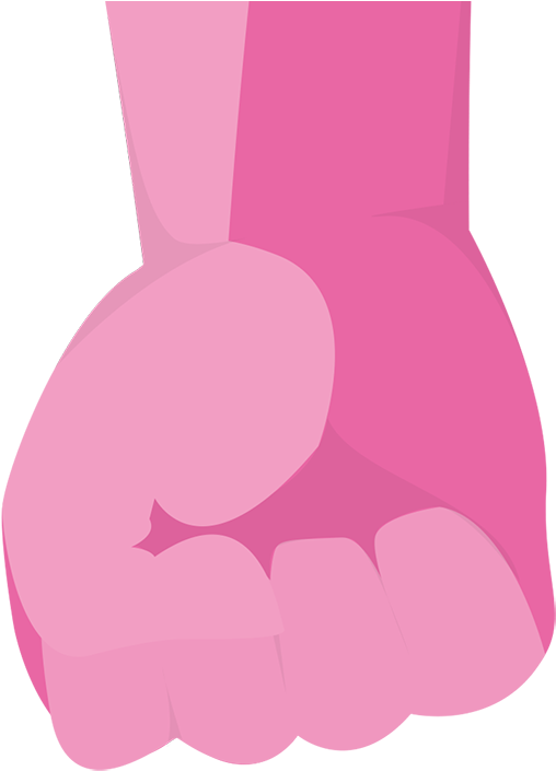 Voice In Film Can Be Shaped In Many Different Ways - Pink Fist No Background (522x704)