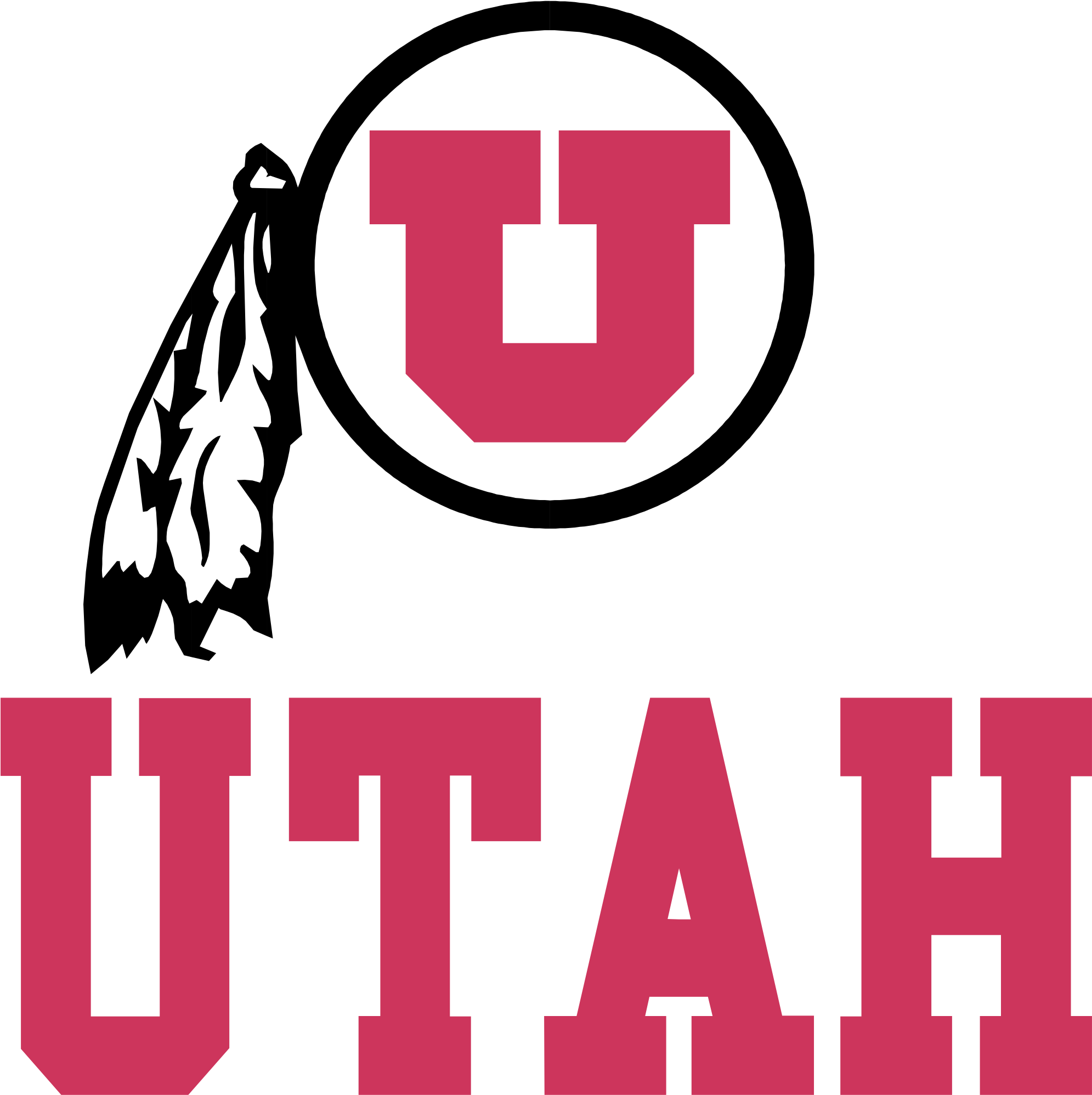 Utah Utes Logo Black And White - Utah Utes Sportslogos (2400x2400)