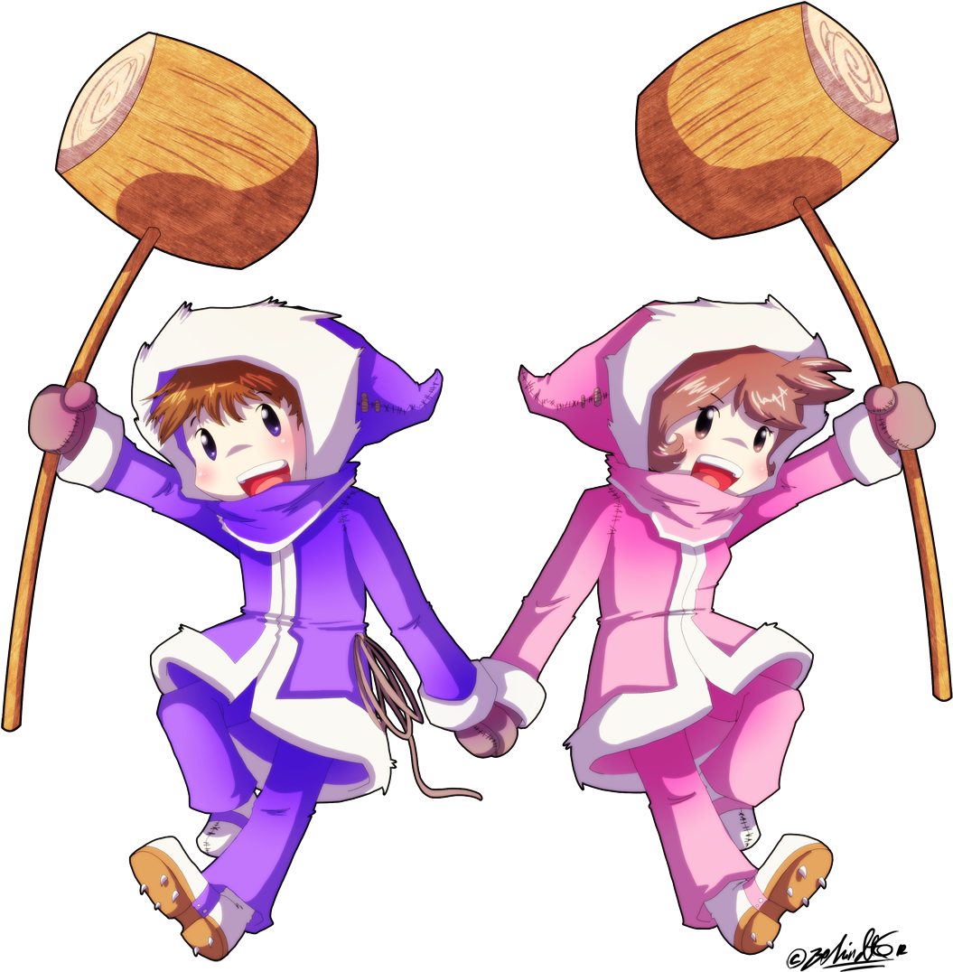 The Ice Climbers Render Art By Tamarinfrog - Ice Climbers Popo And Nana (1098x1091)