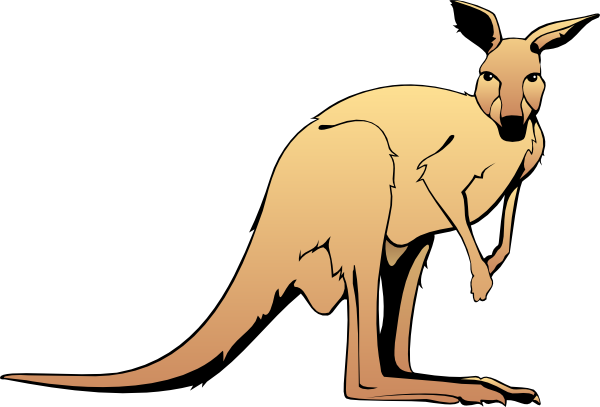 Clipart Kangaroo Clipart - Clip Art Wild Animal (600x407)