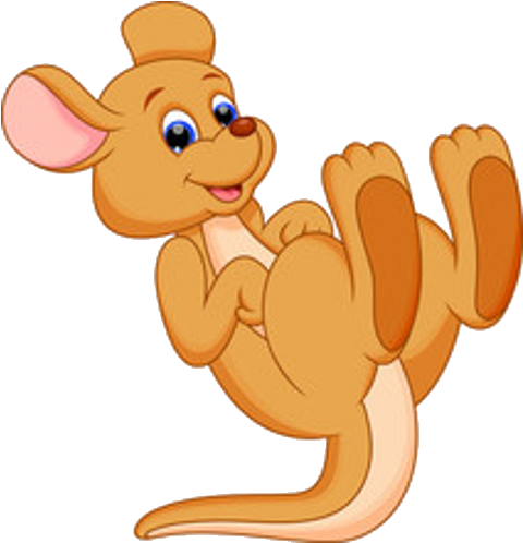 Pin Baby Kangaroo Clipart - Cute Kangaroo Cartoon (500x500)