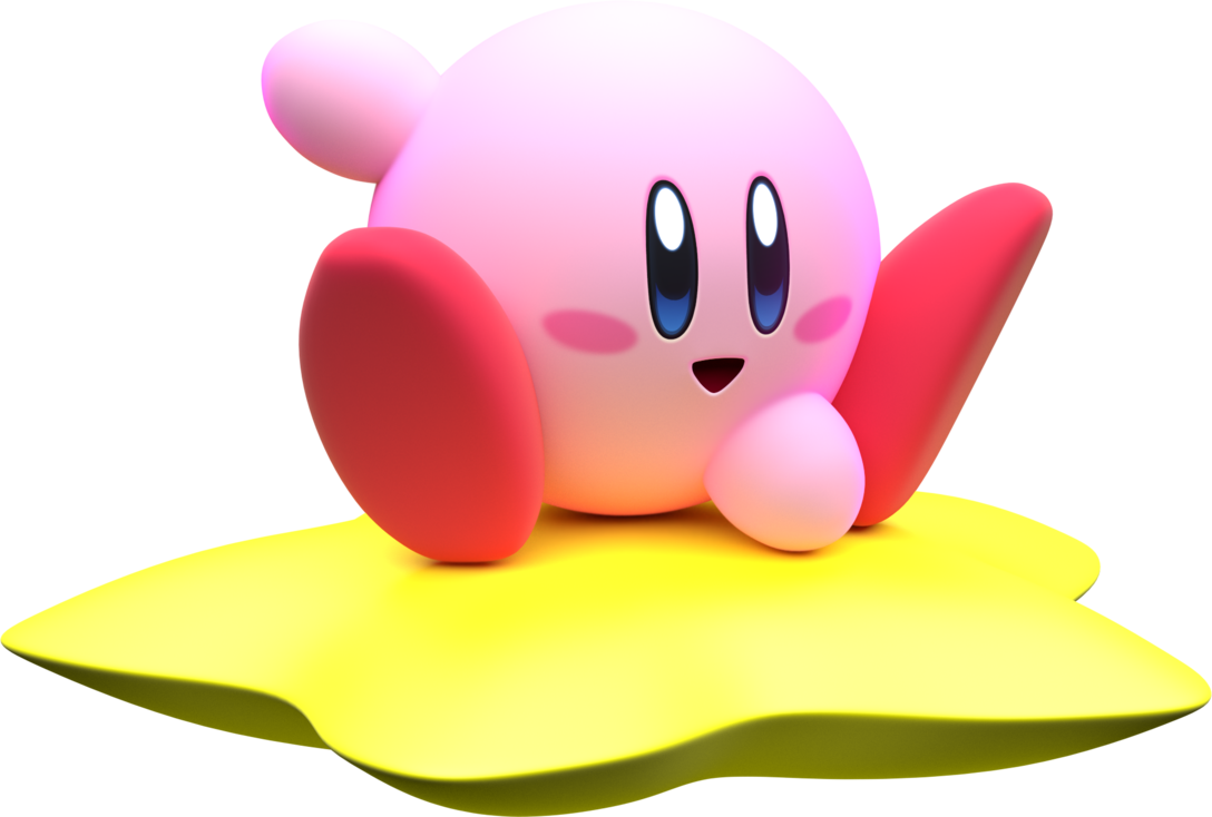 Kirby Riding On A Warp Star - Kirby Air Ride Kirby (1088x734)