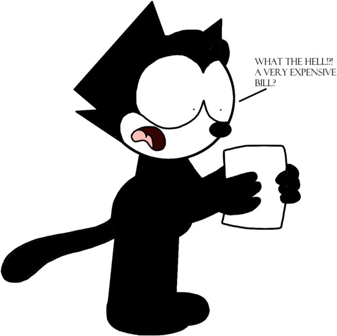 Felix With A Very Expensive Bill By Marcospower1996 - Cartoon (1032x774)
