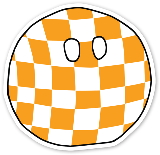 Tennessee Inspired /r/cfbball Ball Logo Designed By - Redonda Bandera De Cuadros (530x512)