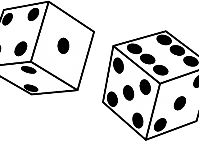 Drawn Dice Clipart - Dice Black And White (640x480)