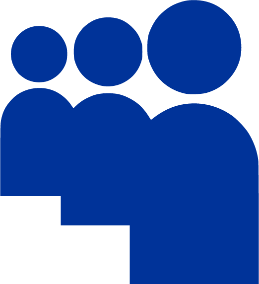 Image From Beinglatino - Three Blue People Logo (522x572)