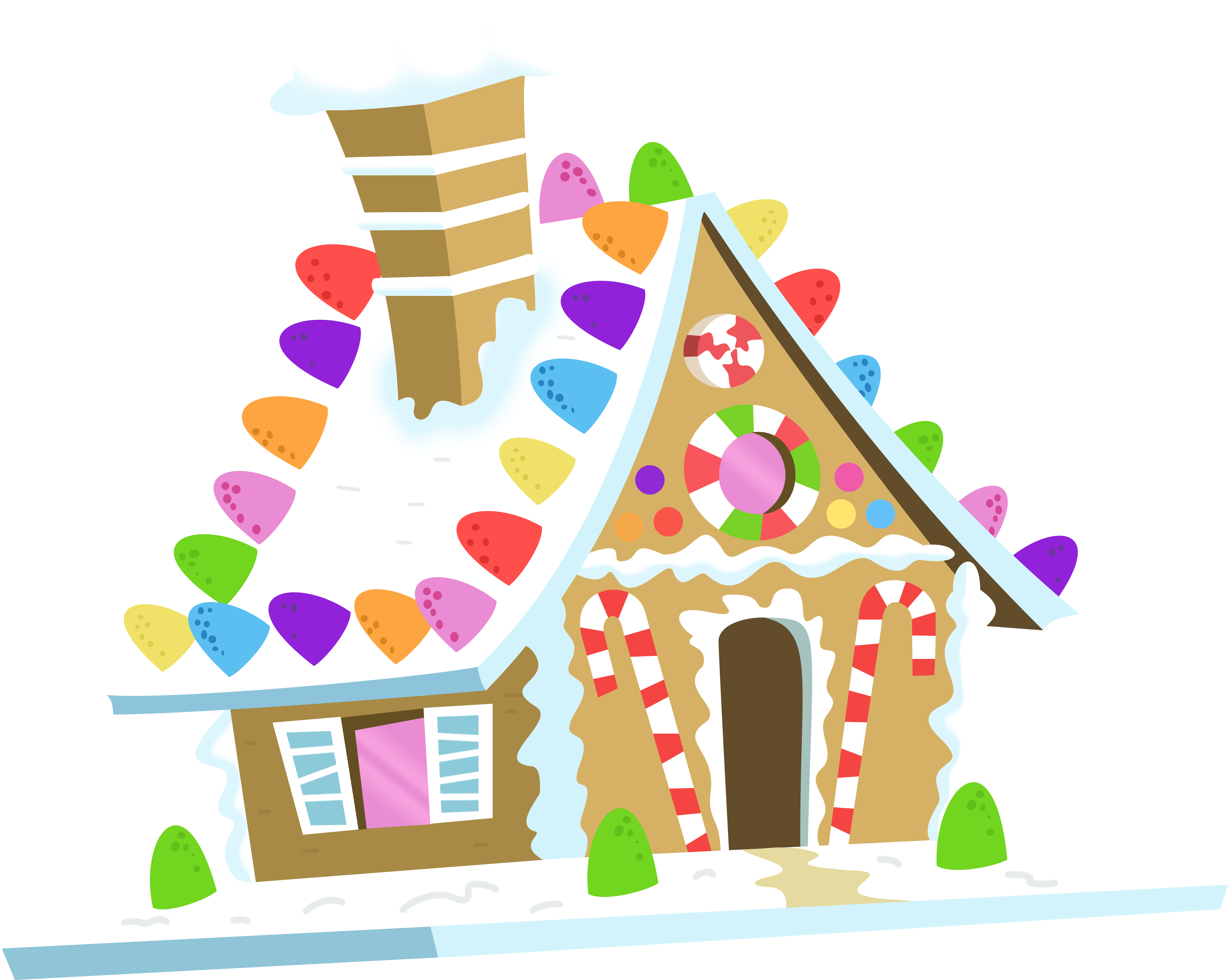 Wallpaper Clipart Gingerbread House - Gingerbread House Coloring Book: Stress Relieving Coloring (8825x7050)