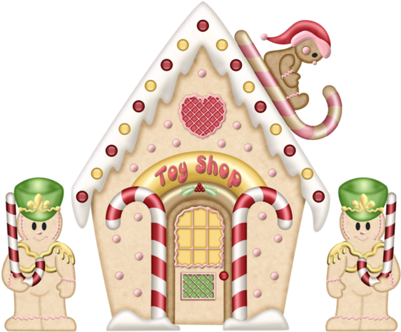 Christmas Clipartchristmas - Maison En Pain D Épice Clipart (600x524)