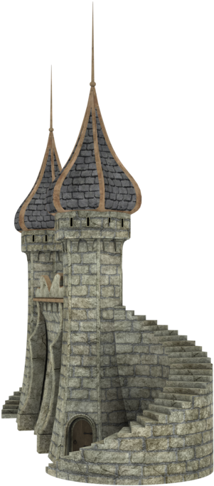 3d Fantasy Castle Stock Parts - Fantasy Castle Png (600x735)