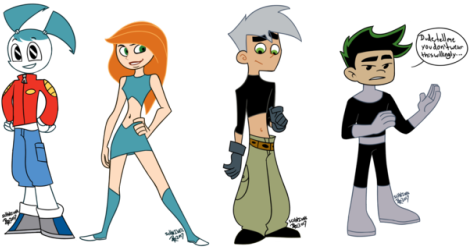 Outfit Swap With Teen Heroes Aka My Childhood - Danny Phantom American Dragon Jake Long (500x252)