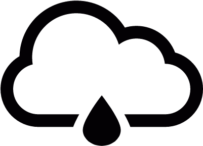 Single Raindrop With Cloud Vector - Transparent Rain Cloud Icon (400x400)