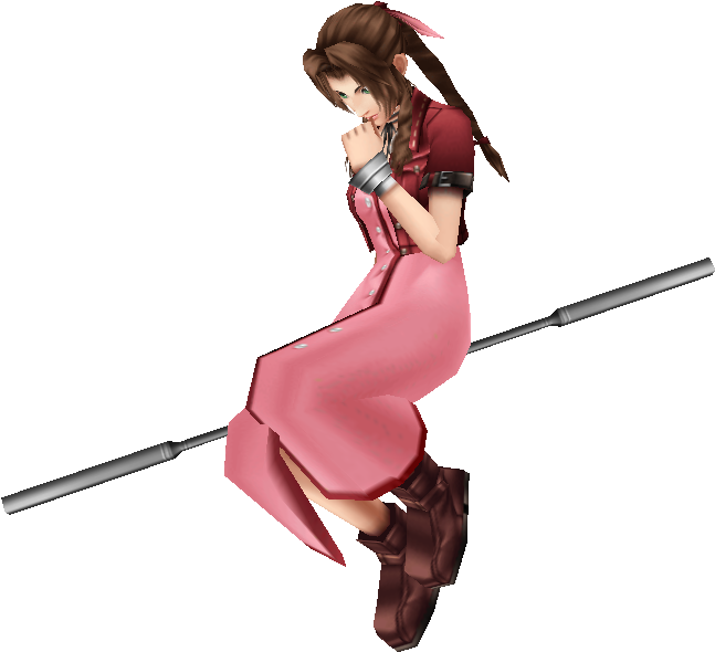 Final Fantasy Png Transparent Images - Aeris Final Fantasy Png (652x597)