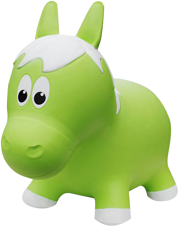 Farm Hopper Animal Bouncer Horse In Green - Farm Hoppers (460x460)