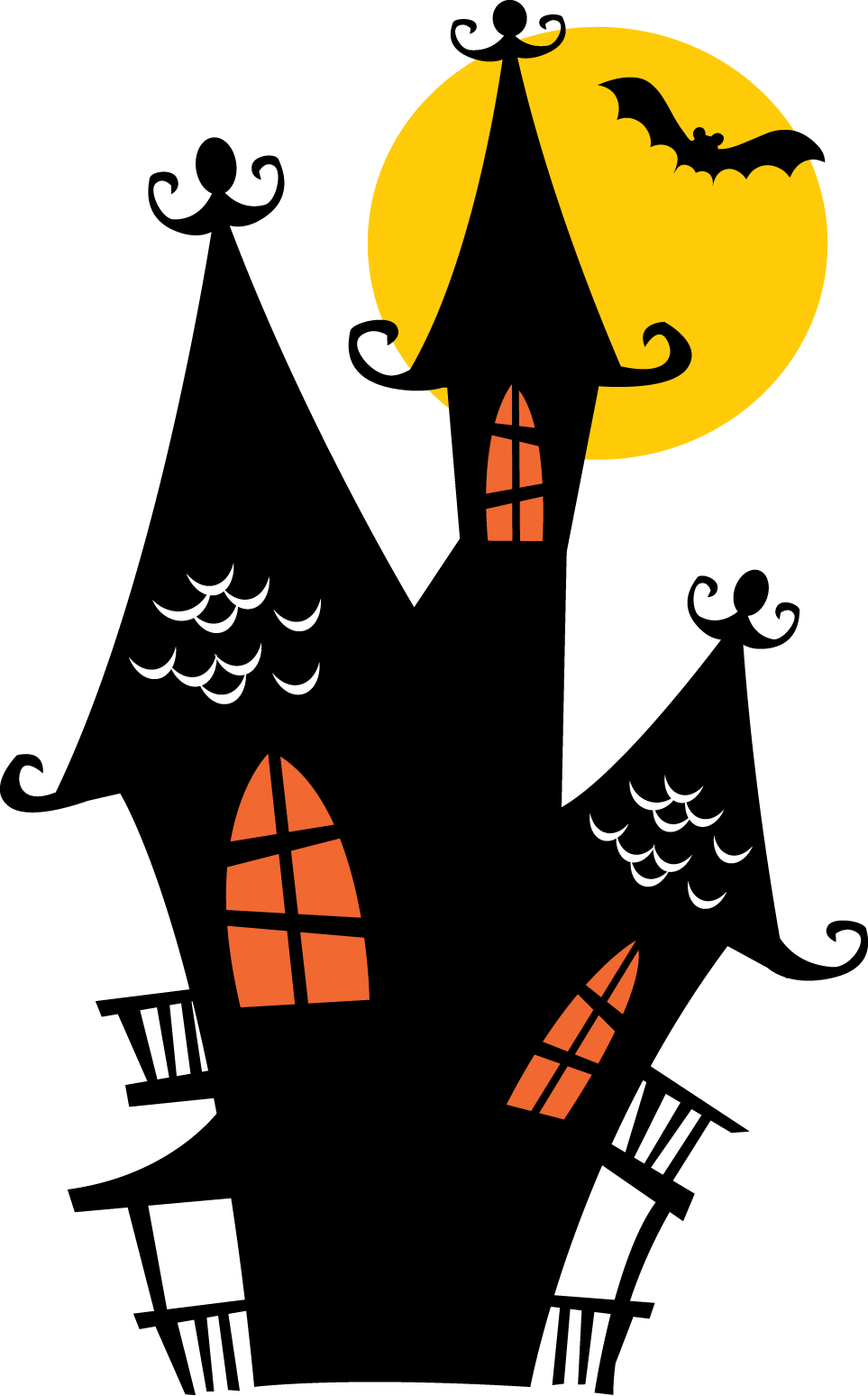 Halloween Haunted Houses Clipart Is It For Parties - Halloween Haunted Houses Clipart Is It For Parties (963x1548)