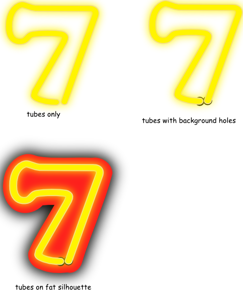 Neon - Clipart - Number (498x596)