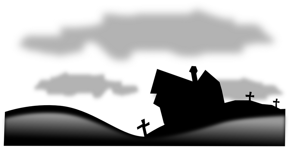 Haunted House Vector 19, Buy Clip Art - Haunted Sillouete (960x499)