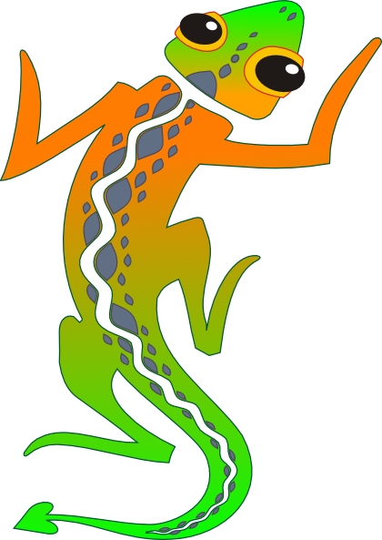 Gecko Clip Art At Clker - Lizard Clip Art (420x593)